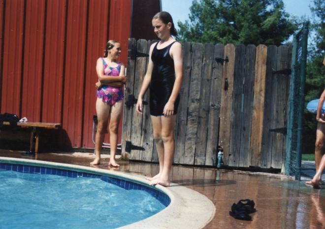 Castile Canyon Scientology School, girls at the pool