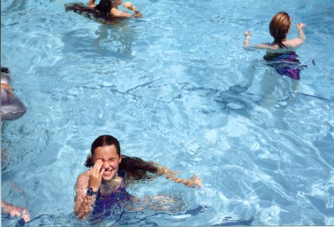 Castile Canyon Scientology School, girls in swimming pool