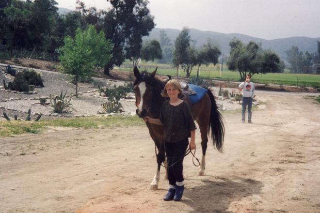 Castile Canyon Scientology School, girl with horse