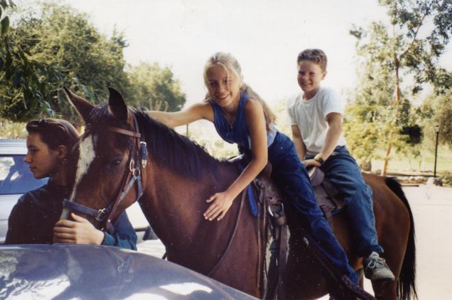 Castile Canyon Scientology School, students horse riding