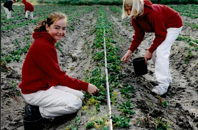 Castile Canyon Scientology School, girls working in the fields